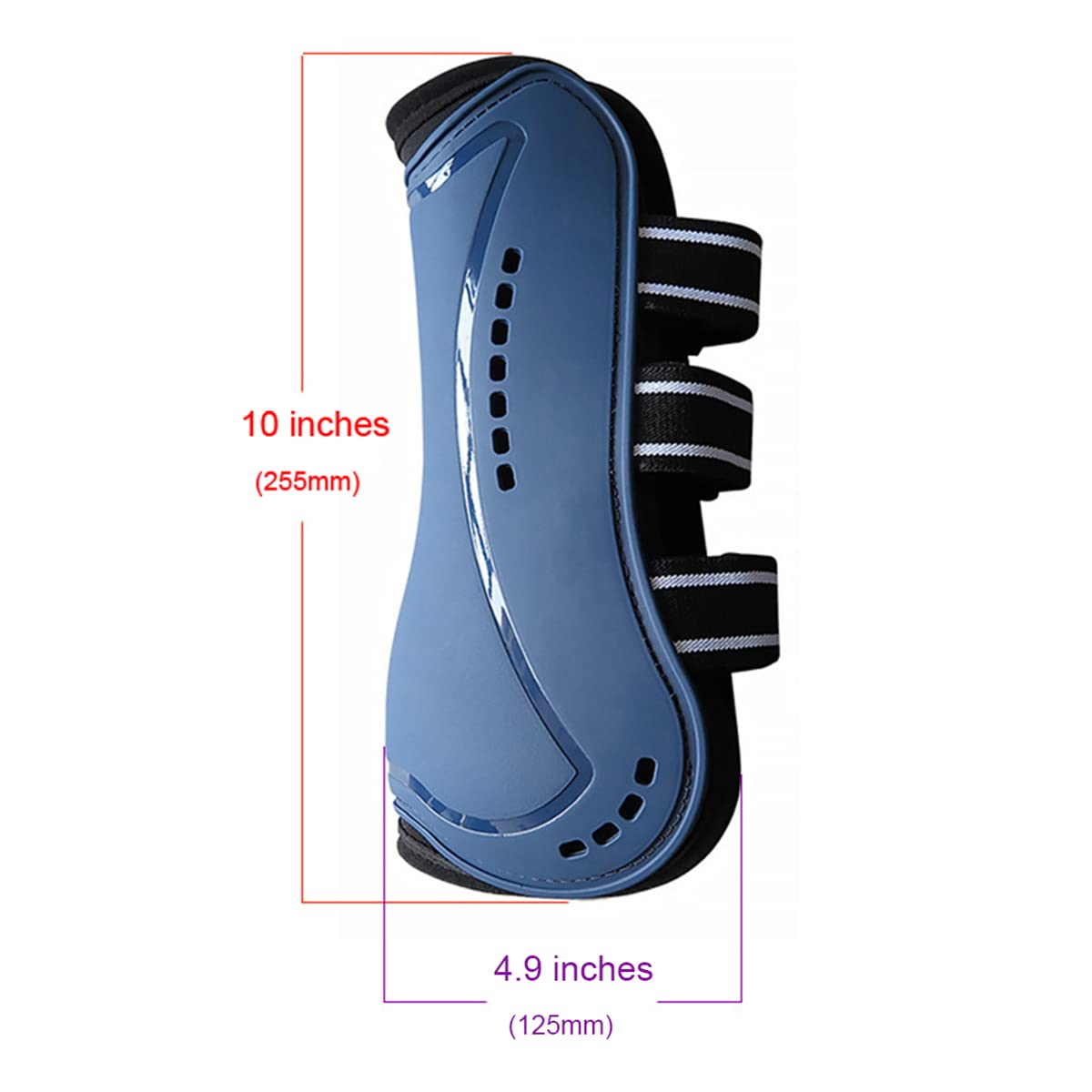 Wandrola Horse Boots Open Front Jumping Tendon Sport Boots, Secure Leg Protection, Classic Equine Supplies (Black, M)